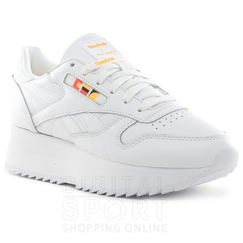reebok classic leather double mujer
