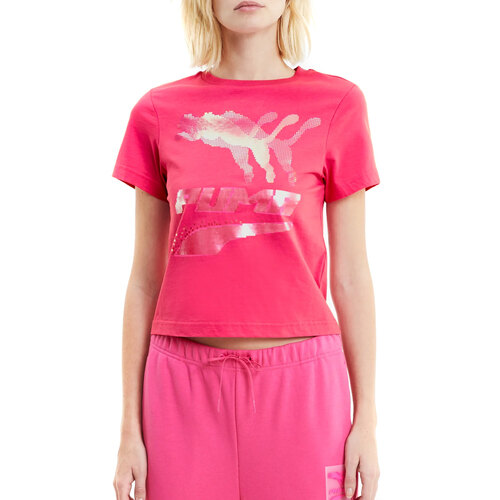 REMERA EVIDE GRAPHIC GLOWING PINK