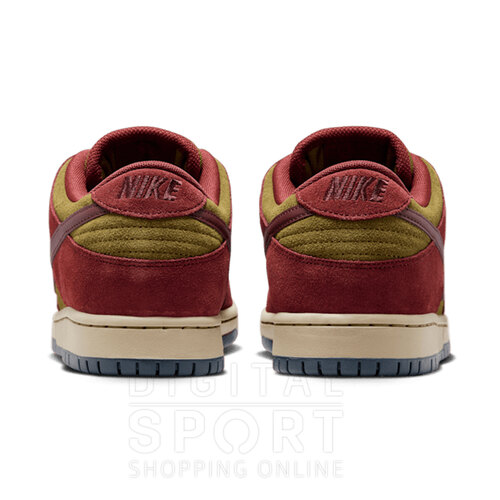 ZAPATILLAS NIKE SB DUNK LOW PRO DARK TEAM RED AND OLIVE FLAK