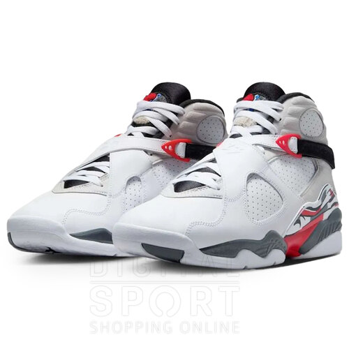BOTAS AIR JORDAN 8 RETRO WHITE AND TRUE RED