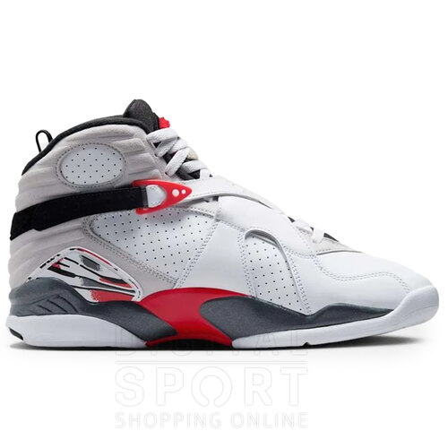 BOTAS AIR JORDAN 8 RETRO WHITE AND TRUE RED