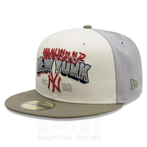 GORRA 59FIFTY NEW YORK YANKEES MLB TAGGED ENERGY GREY CREAM