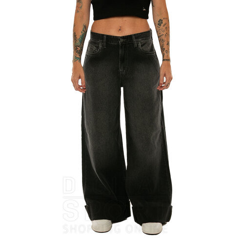 PANTALON JEAN MID WIDE ROLL UP