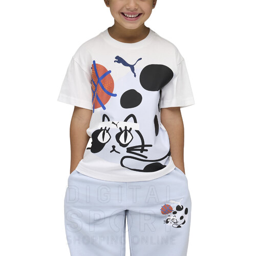 REMERA SPORTY CAT RELAXED GRAPHIC KIDS