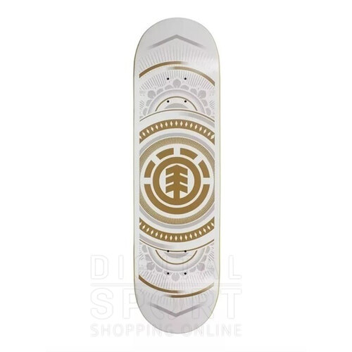 TABLA SKATE HATCHED WHITE GOLD DECK 8''