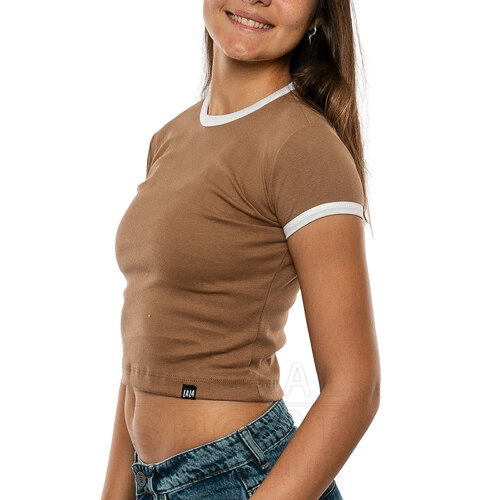REMERA CROP COMBINADA