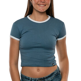 REMERA CROP COMBINADA