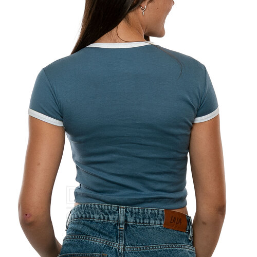 REMERA CROP COMBINADA