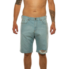 BERMUDA STRAIGHT RIPPED BLUE